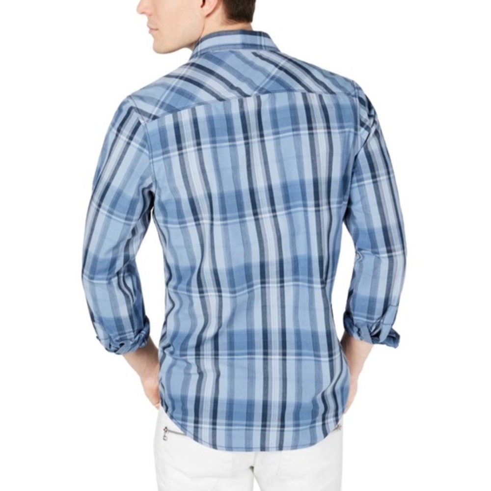 New INC Mens Aaron Cotton Plaid Button-Down Shirt​ - Picture 2 of 2